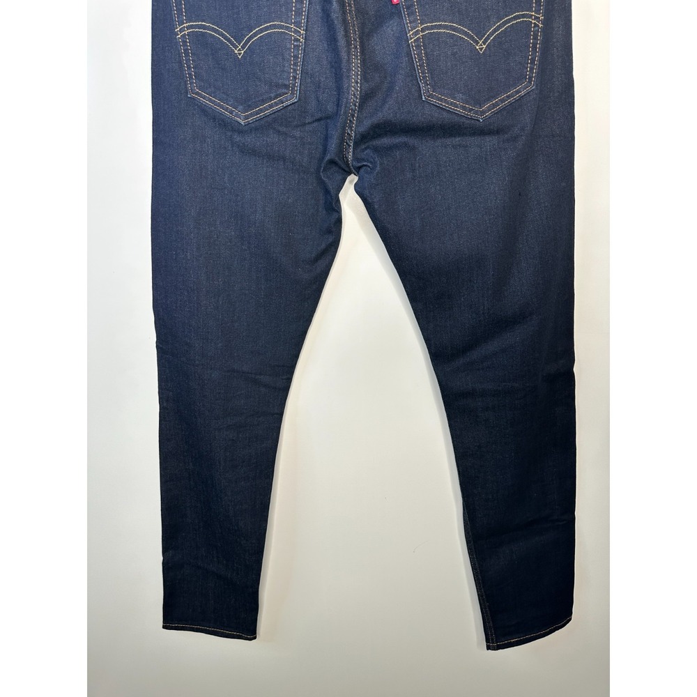 Levi's 512 Slim Taper Mens Jeans Dark Wash Indigo Stretch Denim 34 x 34 5 Pocket - Picture 12 of 14